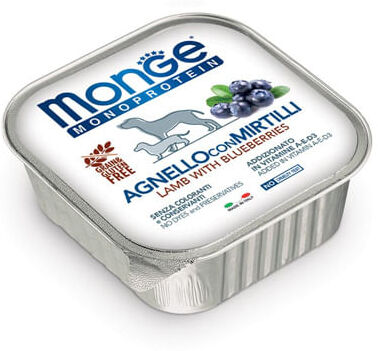 Monge Monoprotein Dog Vaschetta Multipack 24x150G AGNELLO CON MIRTILLI