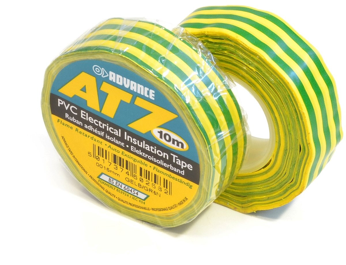 Advance AT7 PVC Isolatietape Geel/Groen - 15 mm x 10 m
