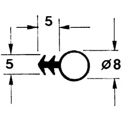 Sipro, Zubehör Türbeschlag, Dichtungsprofile 119-5