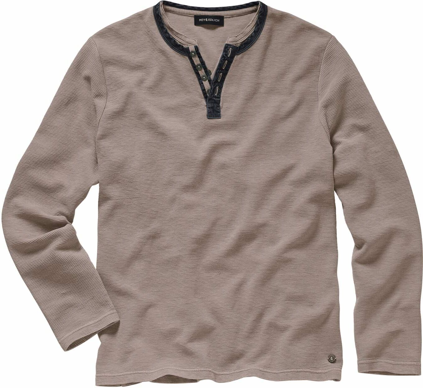 Mey & Edlich Strukturiertes Henley Beige S