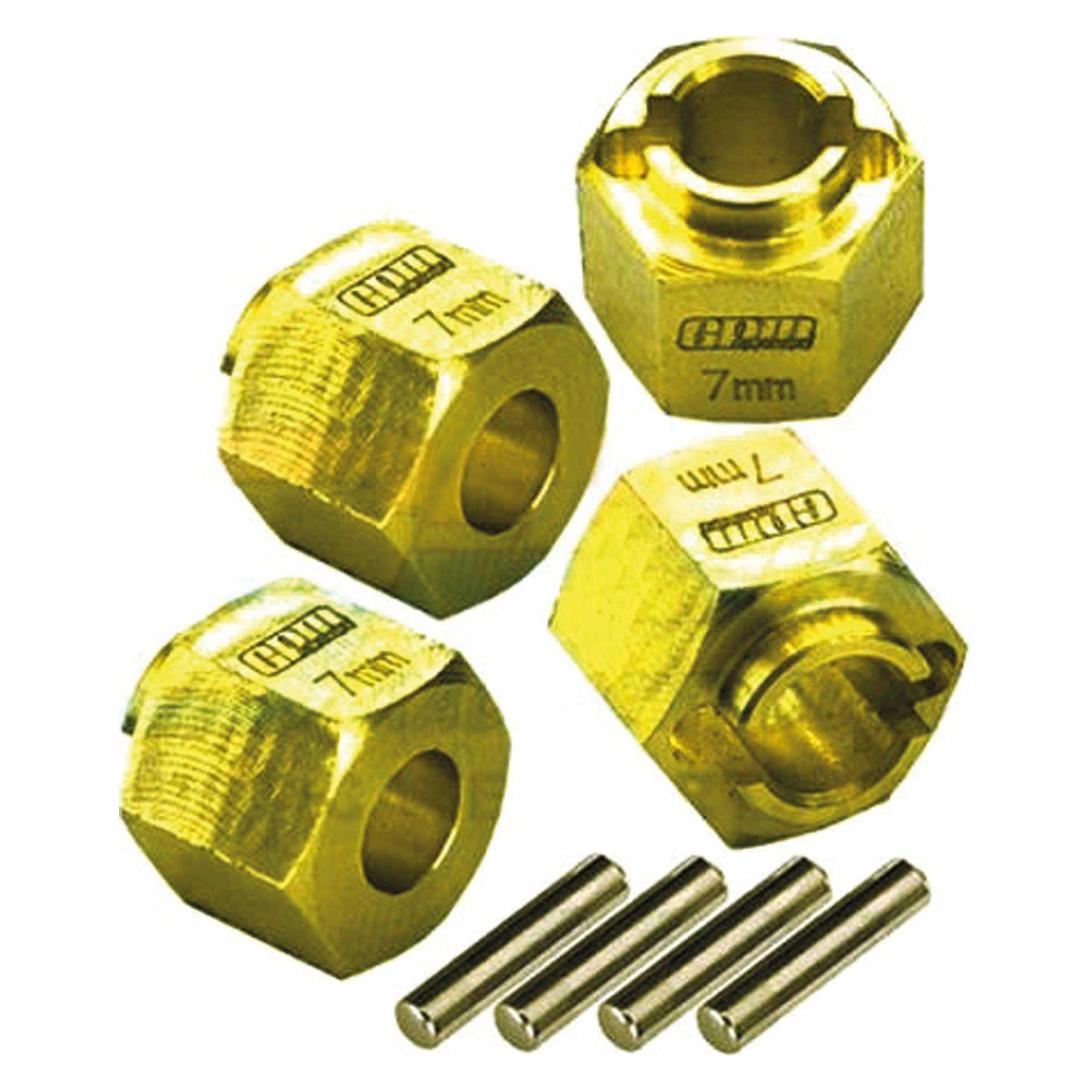 GPM Radmitnehmer Messing 7mm (+1.5mm) (4) TRX-4M (GPMTRX4M010X/7OC)