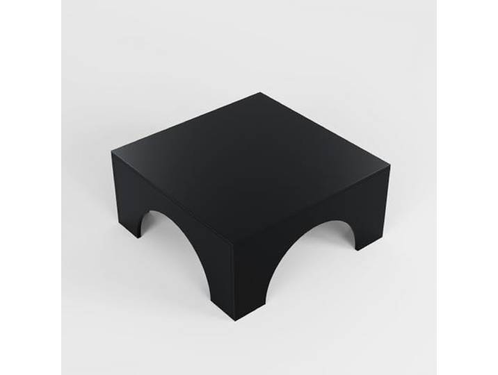Hanah Home Moderner schwarzer Couchtisch, 80 x 80 x 37 cm 100% melaminbeschichtete Spanplatte, 18 mm stark Stilvolles und funktionales Design für jeden Raum