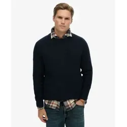 Superdry für Herren. M6110696A Marineblauer Chunky-Raglanpullover (S), Lässig, Polyester