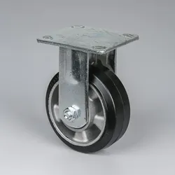 Bockrolle, 125 mm, schwarzer Gummi