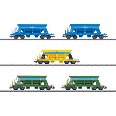 Güterwagen MÄRKLIN "Selbstentladewagen-Set "HASTAG" - 46336", bunt, Modelleisenbahn-Fahrzeuge, Kinder, Kunststoff, Metall