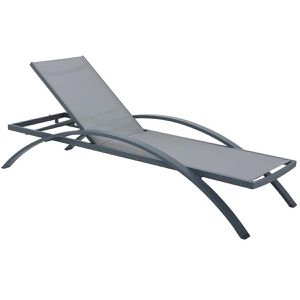Garden-Pleasure Sonnenliege DONNA, aus Aluminium/Kunststoff, anthrazit, 197 x 72 cm, belastbar bis 120 kg