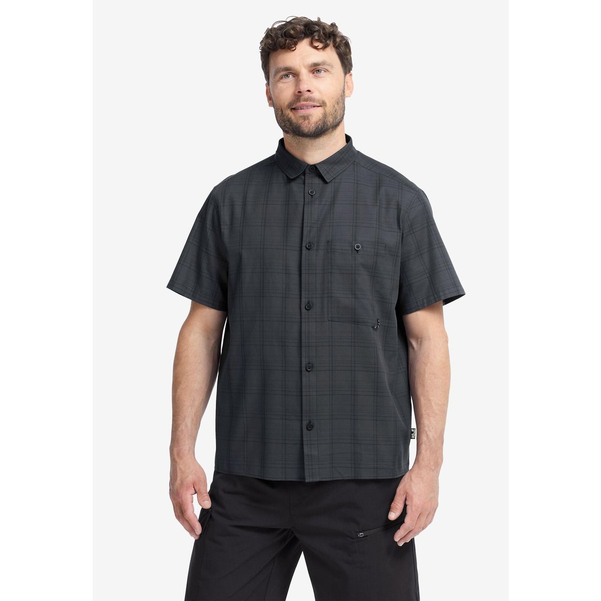 Jack Wolfskin HOT Trail Shirt M check black (T0156) 3XL A65906_T0156_A16