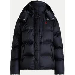 Wasserbeständige Daunen-Pufferjacke Schwarz M