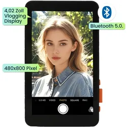 Ideoon Magnetischer Smartphone Selfie Monitor - 4,02 Zoll Vlogging Display, 480x800 Pixel, Bluetooth 5.0, Smartphone Halterung
