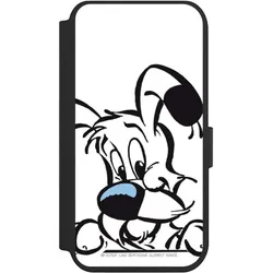 Nivocase Klapphülle für Apple iPhone 14 Pro Handyhülle aus Kunst Leder NIVOflip schwarz Comic Idefix (Apple iPhone 14 Pro), Smartphone Hülle, Schwarz