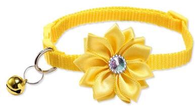 Inspire Essentials Floral Bow Pet Collar With Bell 6