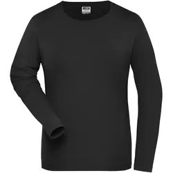 Damen Bio Stretch Langarmshirt "JN1803" UV-Schutz - M - black