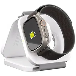 Goobay 3in1-Ladegerät (15 W), Wireless Charger, Weiss