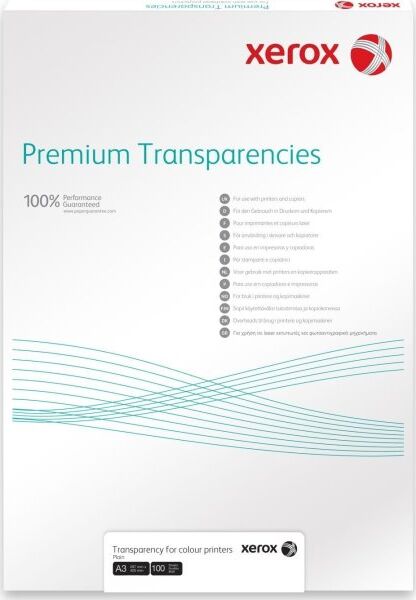 Xerox Premium Transparent Film, A3/100mic/100 Ark