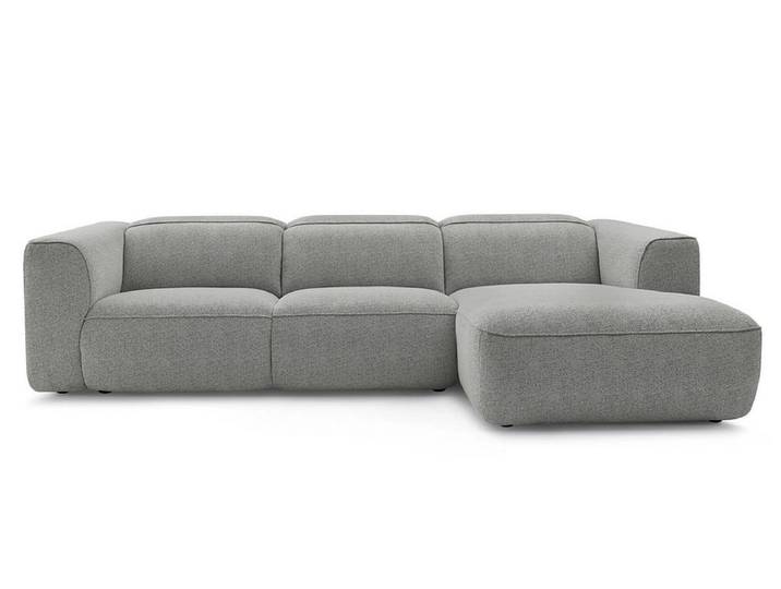 Ecksofa BOBOCHIC WILLIAM Stoff chiniert hellgrau