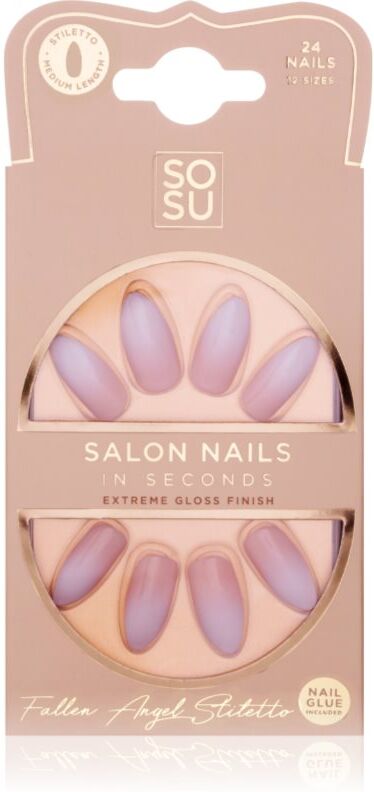 SOSU Cosmetics Salon Nails false nails shade Fallen Angel 24 pc