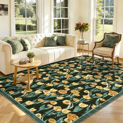 Garvee Tulip Washable Area Rug