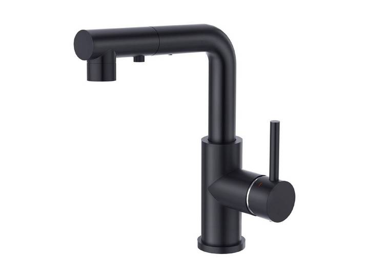 LuxusKollektion Küchenarmatur Küchenarmatur mit Brause Schwarz matt 3 Funktionen (1-St)