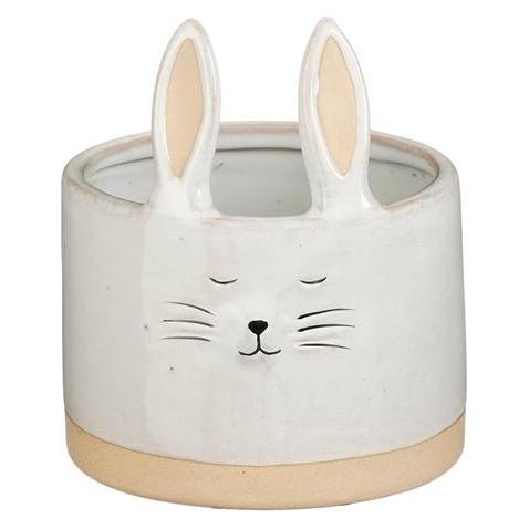 Mica Flower pot RABBIT 1191924, ceramics, white (13 x 15 cm) (1191924)