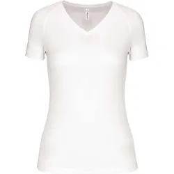 Kariban ProAct Damen V-Ausschnitt Sport T-Shirt PA477 white S