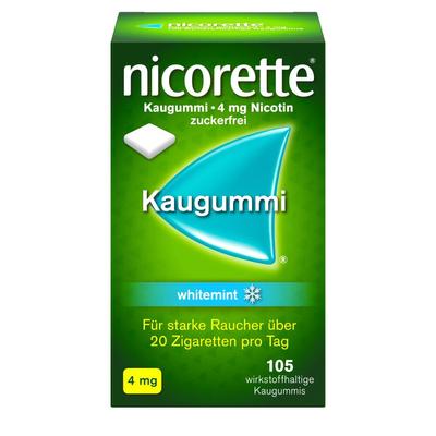 Nicorette Kaugummi 4 mg whitemint 105 St