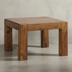 KADIMA DESIGN Rustikaler Couchtisch NAKO: Massivholz, quadratisch, handgefertigt, pflegeleicht.
