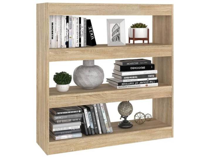 Cabinet de Livre SOLOMOON CHIC Bibliothèque Polyvalente - Pour enfant/adulte - chêne sonoma 100x30x103 cm BB1869