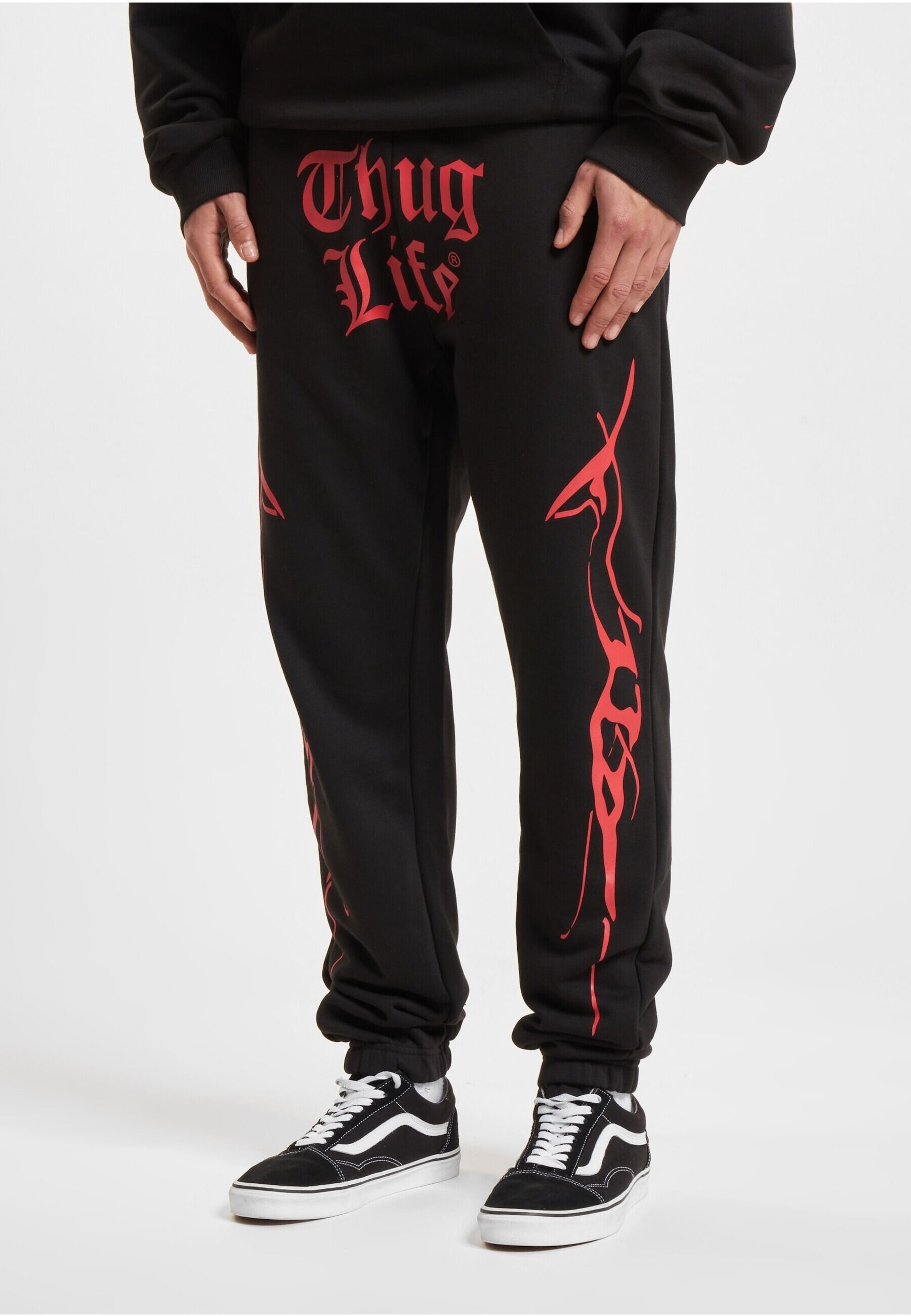 Jogginghose THUG LIFE "Thug Life Thug Life Ink Jogginghosen", Herren, Gr. L, US-Größen, schwarz, 100% Baumwolle, normal, Hosen Jogginghose