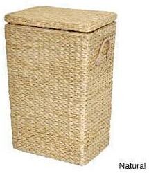 OrientalFurniture Handmade Rush Grass Laundry Basket (China)