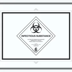 HB-Druck Aufkleber Ansteckungsgefahr Symbol Infectious Substance A7 (74x105mm)