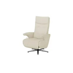 Kollektion Kraft Drehsessel aus Leder Franzi ¦ creme