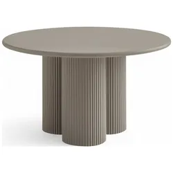 Couchtisch Wolam Ø80 cm - MDF Tisch in Taupe, FSC-zertifiziert