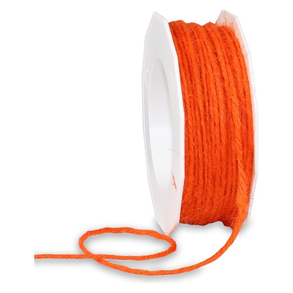 Präsent Kordel Jute matt orange 2,0 mm x 25,0 m (4360225-620)