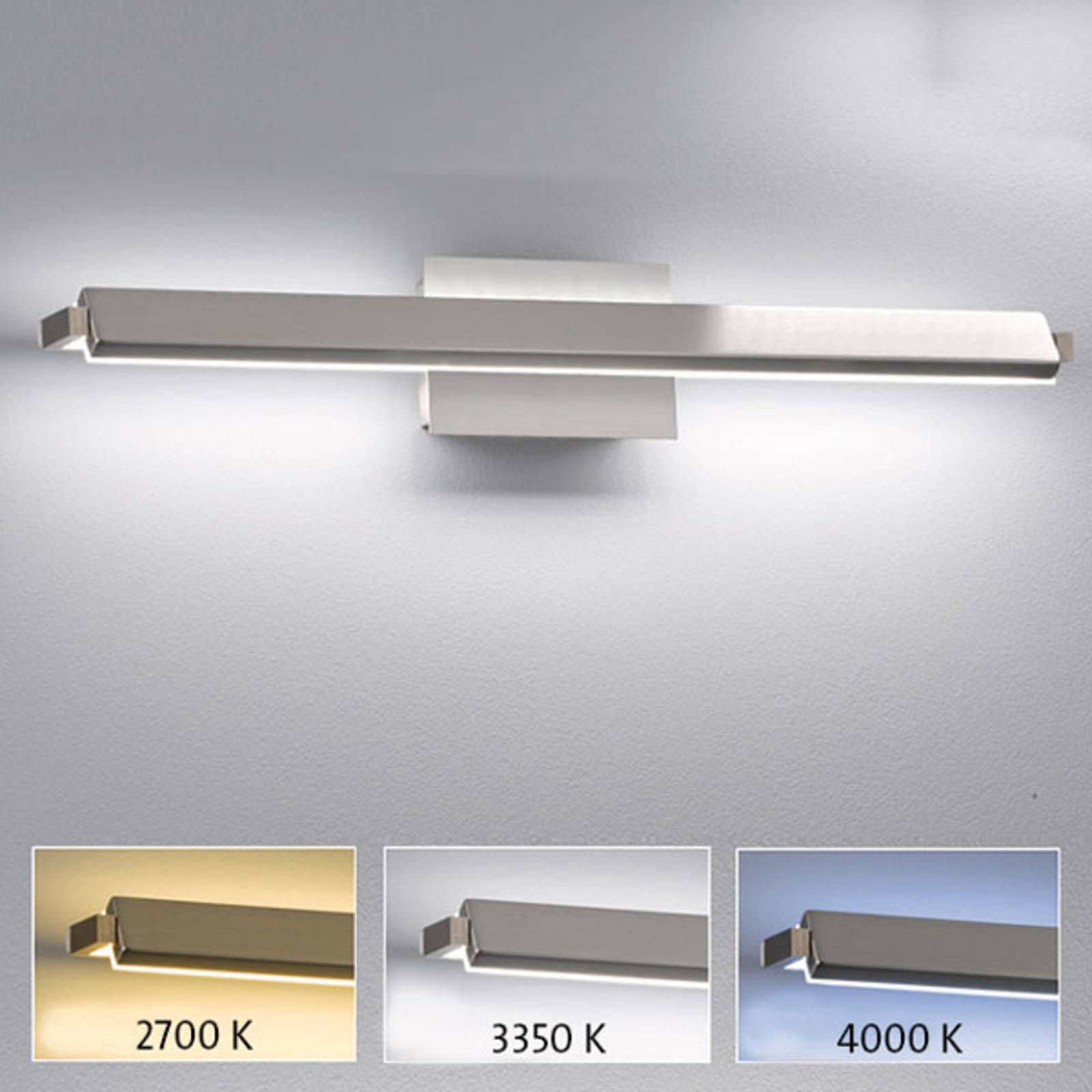FISCHER & HONSEL LED Wall Light Pare TW, dimmable, Alu / grey / zinc, Living / Dining Room, metal, Modern, Wall Light
