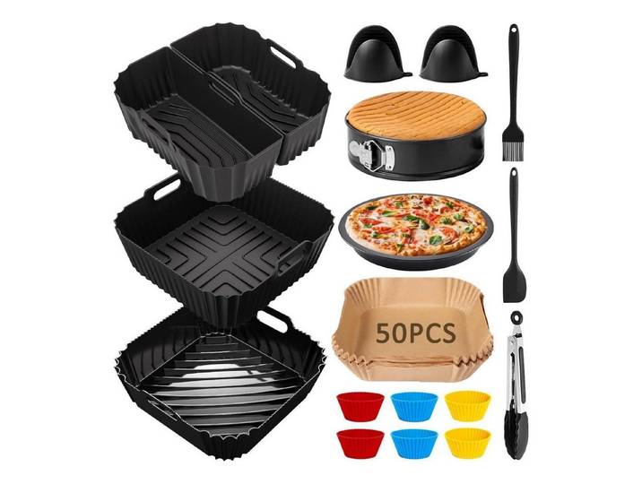LuxusKollektion Silikonform Heißluftfritteuse Zubehör 19-teilig, (1-tlg)