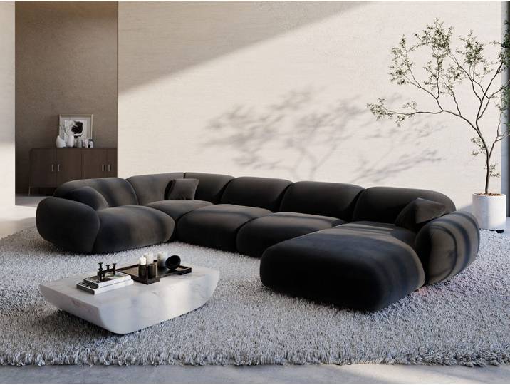 XL Stoff Wohnlandschaft Alcazar U-Form