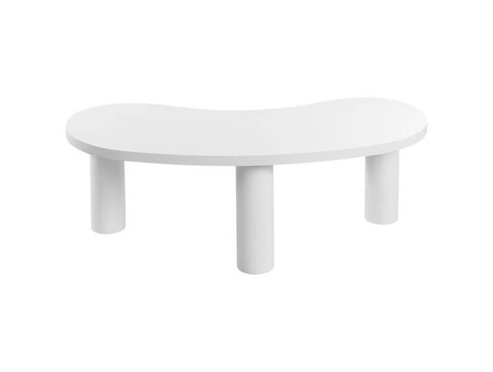 Beliani Couchtisch Weiß Auburn, Freiform, 112x38x46 cm, Wohnzimmer, Wohnzimmertische, Couchtische
