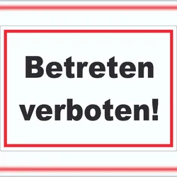 HB-Druck Betreten verboten Aufkleber A2 (420x594mm)