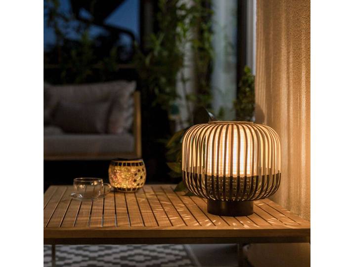 Forestier Designer Tischlampe Bamboo Light S, schwarz, für Wohn- / Esszimmer, Bambus, Design