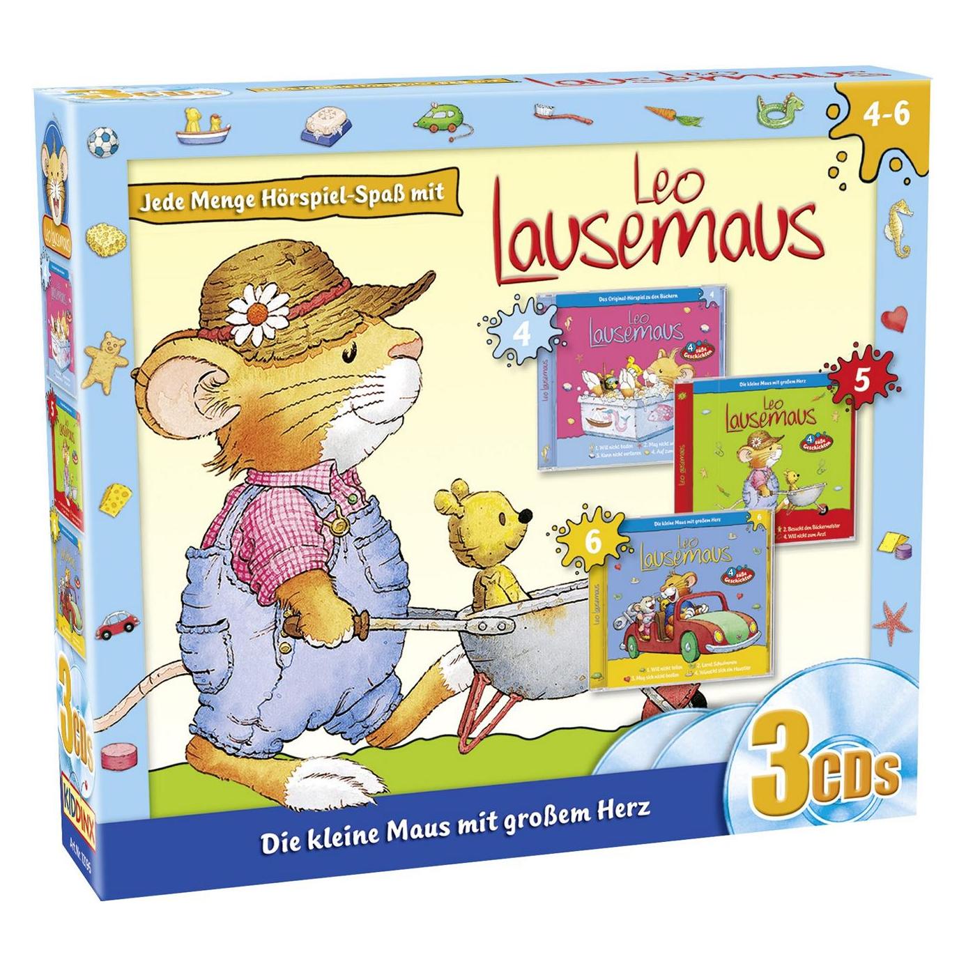 Kiddinx Leo Lausemaus 3 Cd Box (Folge 4-6) (Leo Lausemaus) (12196)