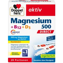 Doppelherz Magnesium 500+b12+d3 Depot Direct Pell. 20 St