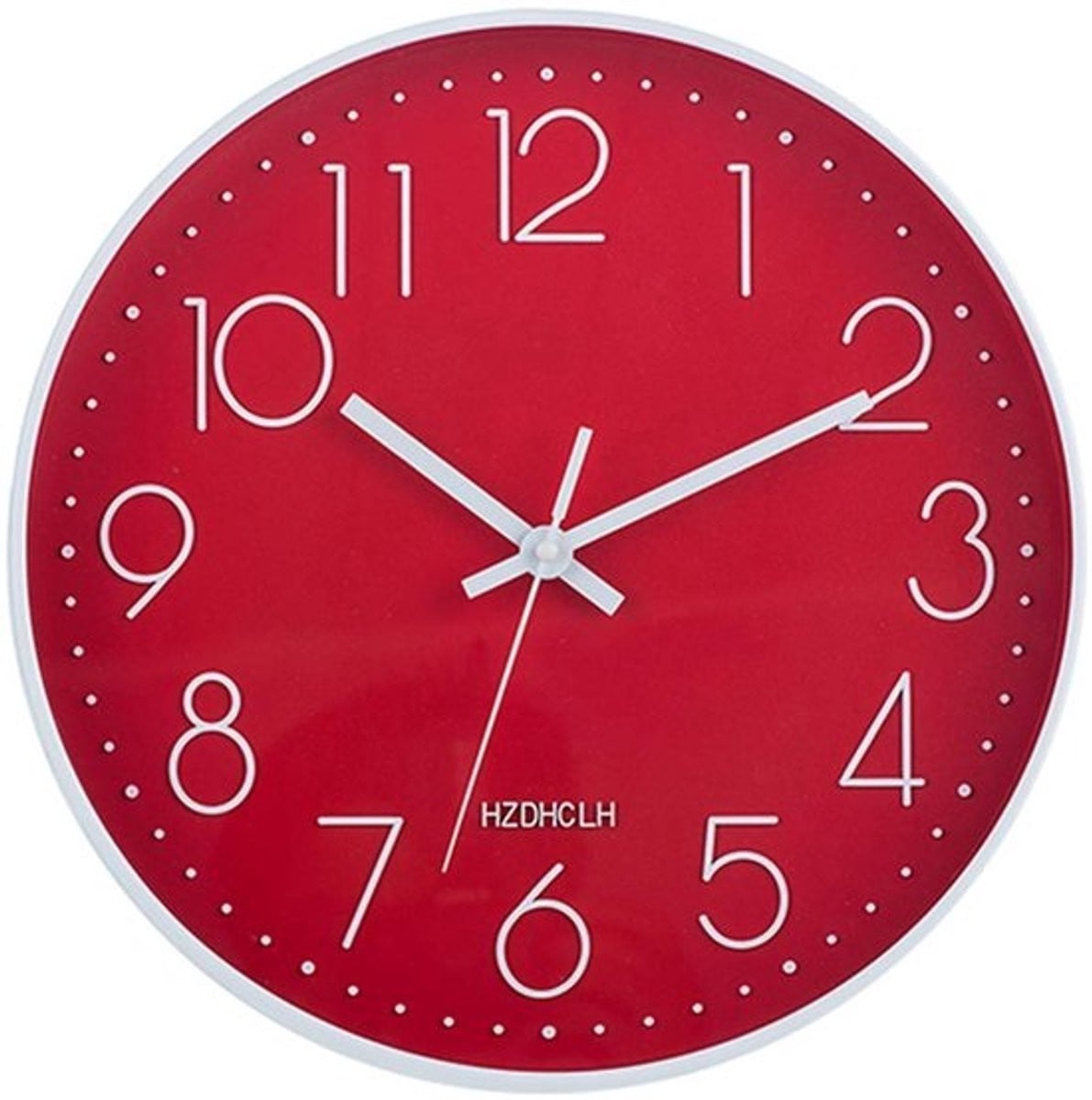 Radiografische Wandklok 30 cm - Stille Analoge Klok - Rood