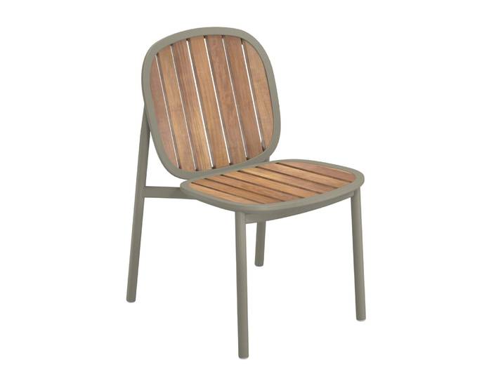 Emu - Chaise empilable Twins - Vert - Teck certifié FSC - Designer Sebastian Herkner
