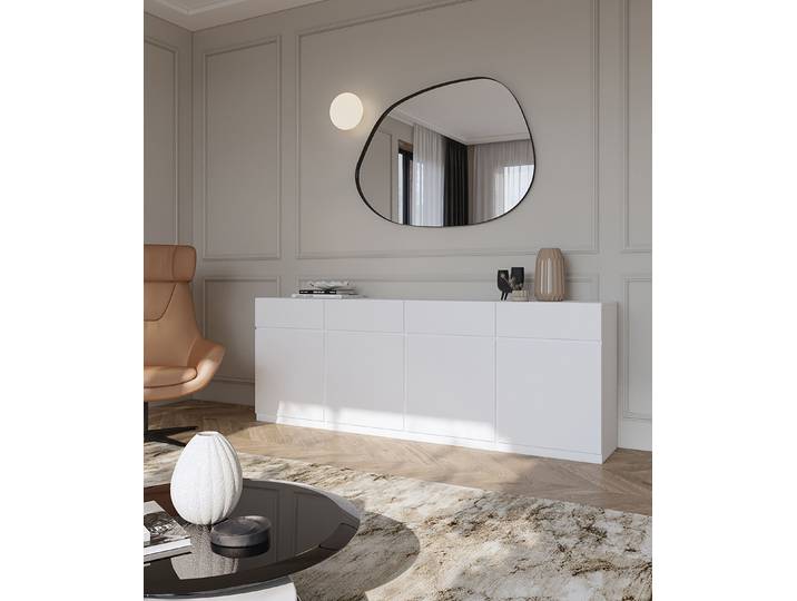 Sideboard 225cm Weiß/Weiß