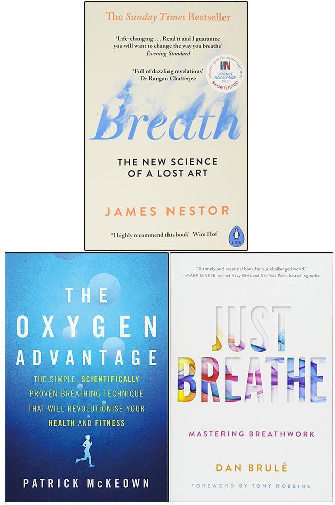 Penguin Breath, The Oxygen Advantage, Just Breathe 3 Books Collection Set