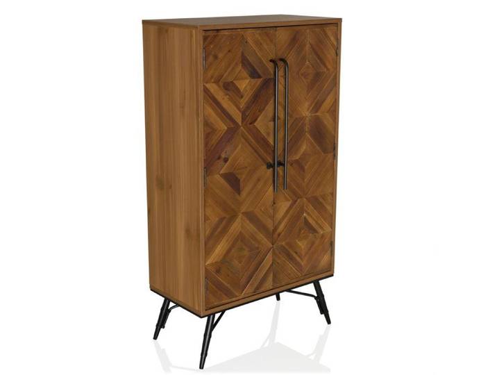 Commode - hjh LIVING - SANTJAGO WOOD HIGH - Couleur Bois Foncé - bois