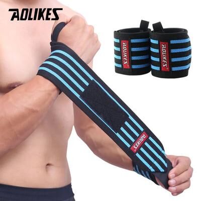 Inspire Essentials AOLIKES Weightlifting Wrist Wraps Adjustable Wrist Support Wraps For Strength Training Powerlifting And Gym Workouts 1