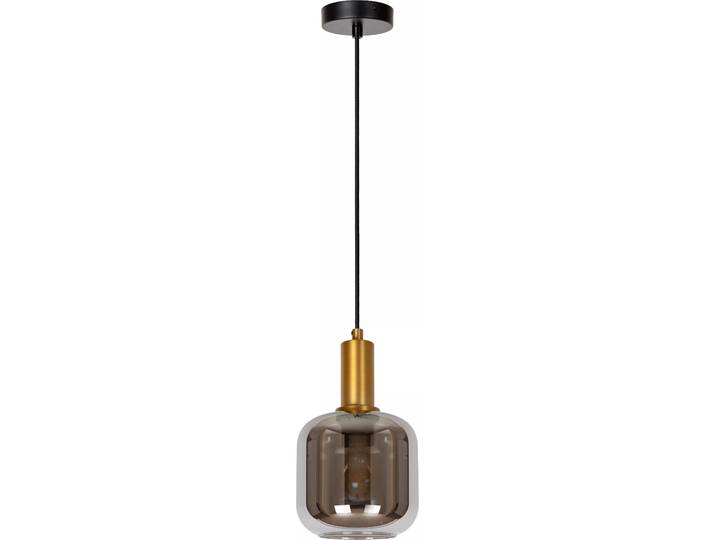 Lampe suspendue avec abat-jour or fumé JOANET 1xE27 40W Lucide