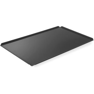 Hendi Backblech GN 1/1, schwarz, aus Aluminium, 53 x 32,5 cm, Rand 1 cm hoch, antihaftbeschichtet