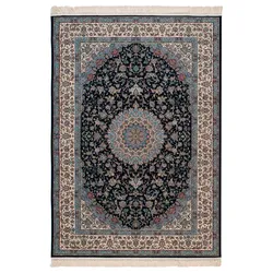 Orientteppich Nain 160 x 230 cm Acryl Blau